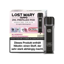 LOST MARY Tappo Pod Blueberry Sour Raspberry 20mg/ml 2er