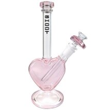 Bong Glas Herz rosa 35cm