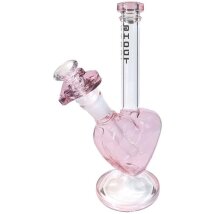 Bong Glas Herz rosa 35cm