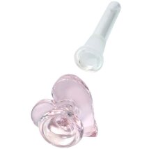 Bong Glas Herz rosa 35cm