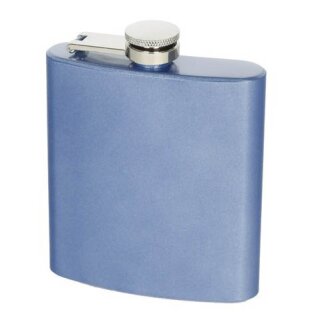 Flachmann Edelstahl glossy blau 6oz/180ml