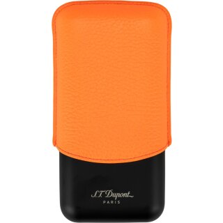 ST.DUPONT Cigarrenetui Fluo Leder orange 3er