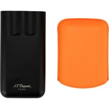 ST.DUPONT Cigarrenetui Fluo Leder orange 3er