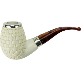 Block Meerschaumpfeife Flechtmuster graviert