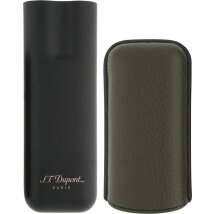 ST.DUPONT Cigarrenetui Metall/Leder khaki 2er