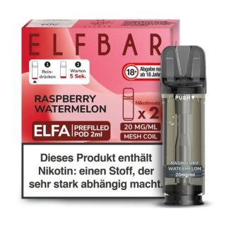 ELFBAR Elfa Liquidpod Raspberry Watermelon 20mg/ml 2er