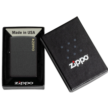 Zippo Black Crackle mit Logo 60007448